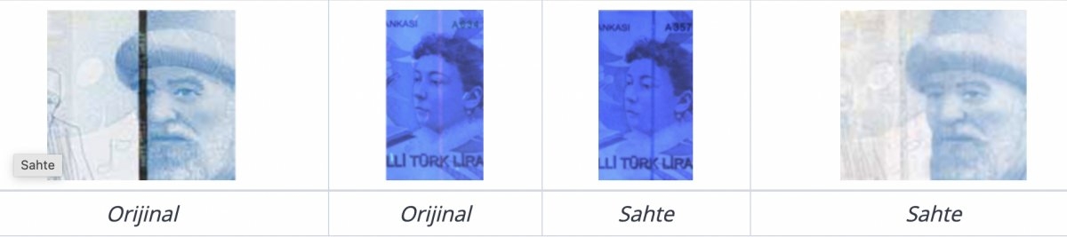 Sahte banknotların özellikleri