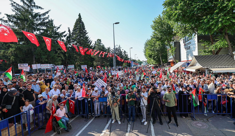 Sakarya'da büyük Filistin yürüyüşü