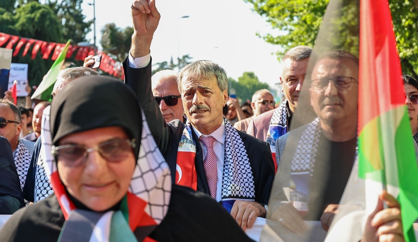 Sakarya'da büyük Filistin yürüyüşü