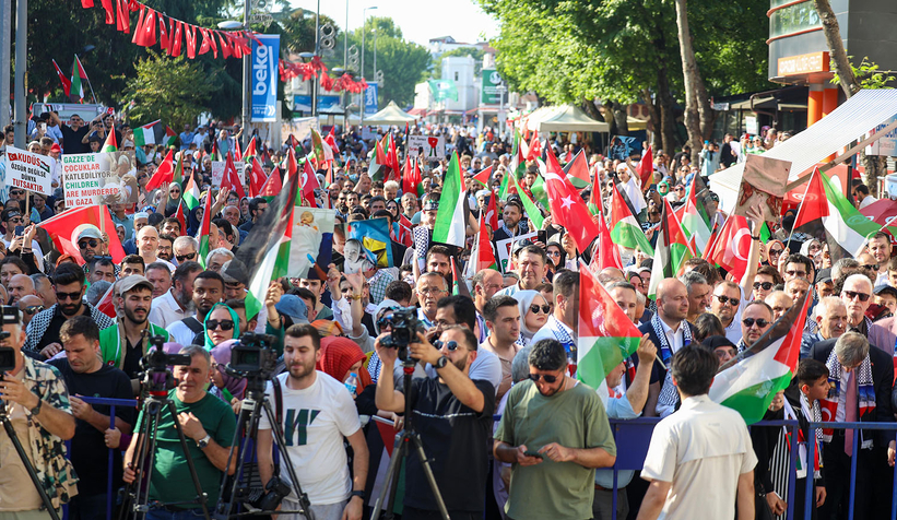 Sakarya'da büyük Filistin yürüyüşü