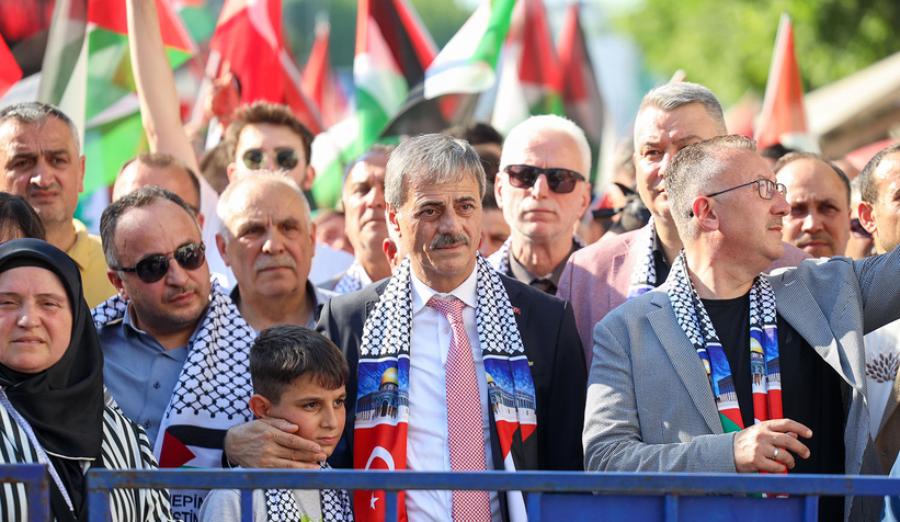 Sakarya'da büyük Filistin yürüyüşü