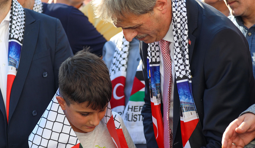 Sakarya'da büyük Filistin yürüyüşü