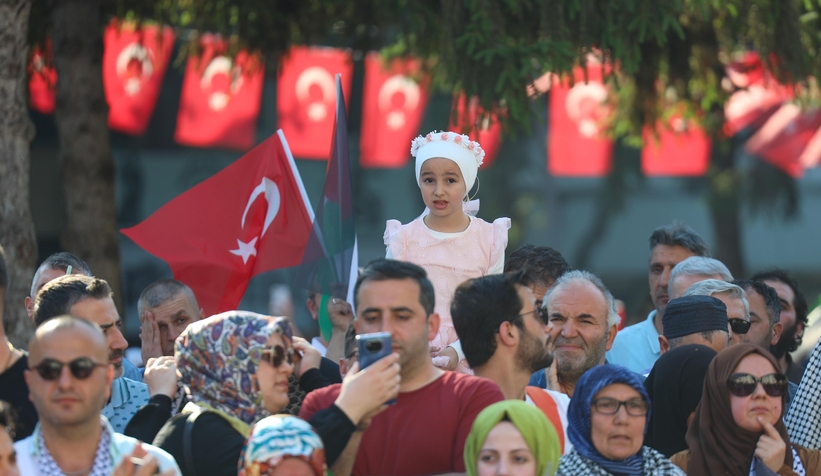 Sakarya'da büyük Filistin yürüyüşü
