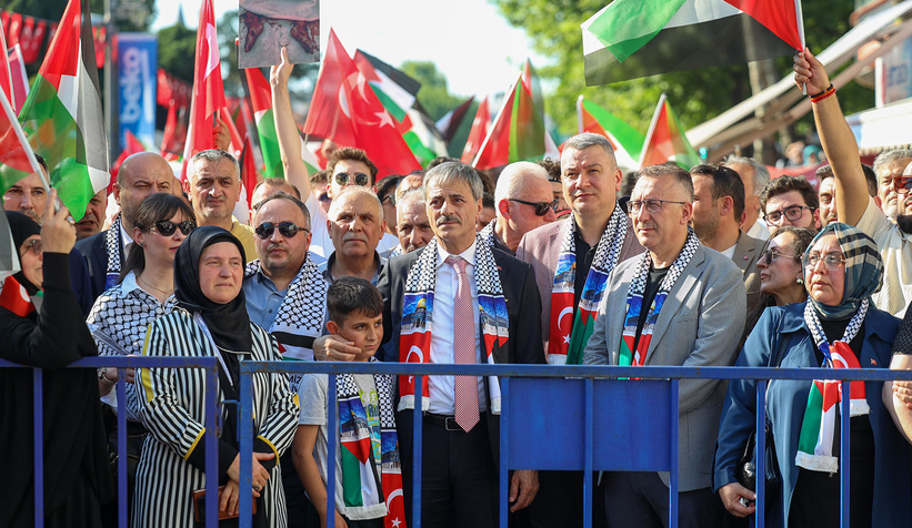 Sakarya'da büyük Filistin yürüyüşü