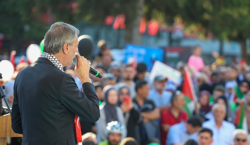 Sakarya'da büyük Filistin yürüyüşü
