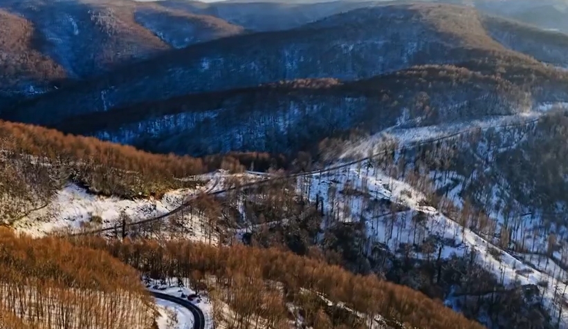 Sakarya'da karla gelen güzellik