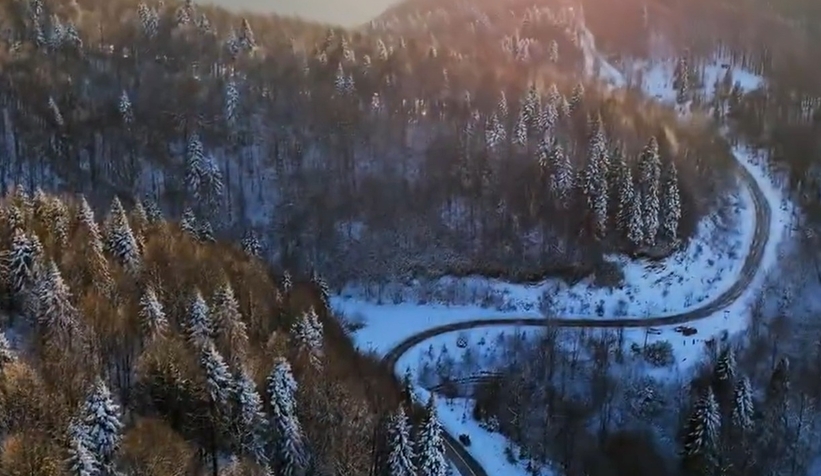 Sakarya'da karla gelen güzellik