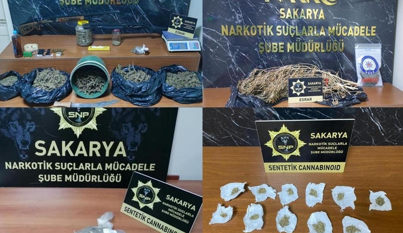 Sakarya'da narkotik operasyonları
