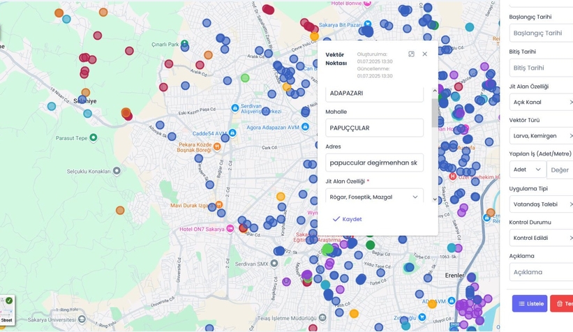 Sakarya'da sinek ve kene ile mücadelede dijital adım