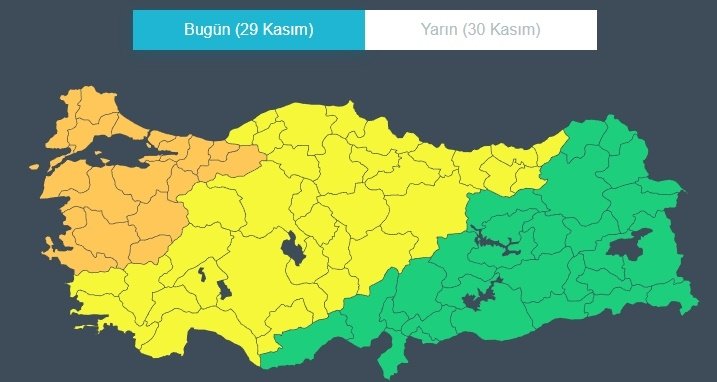 Sakarya'da turuncu alarm