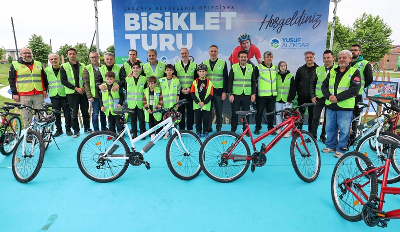 Sakarya'da hayatla yarışılmaz temalı bisiklet turu