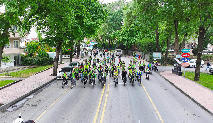 Sakarya'da hayatla yarışılmaz temalı bisiklet turu