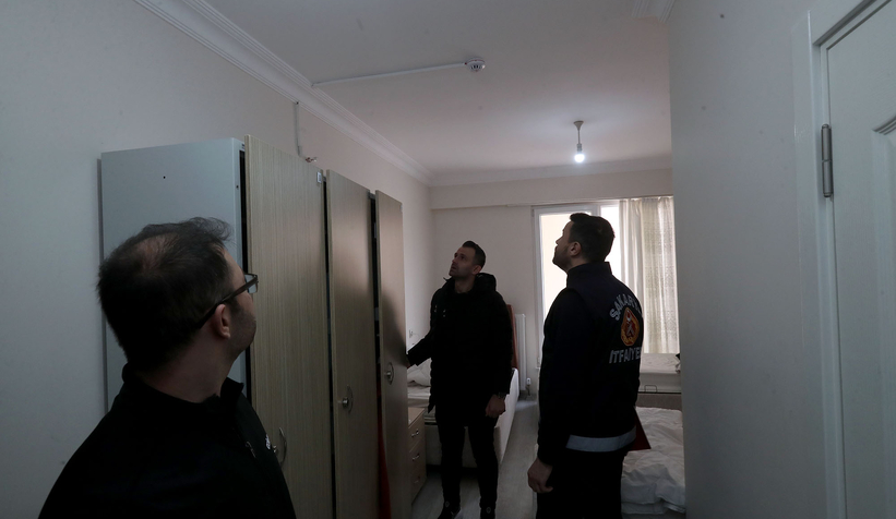 Sakarya'daki öğrenci yurtlarında yangın denetimi