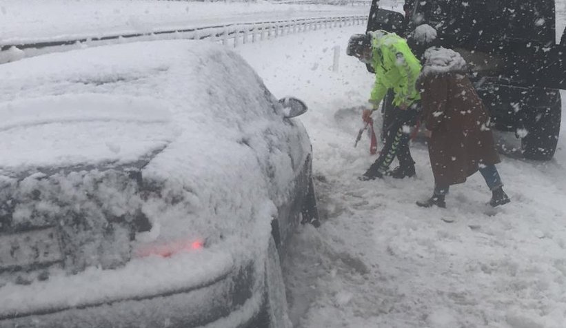 Sakarya'dan kar manzaraları