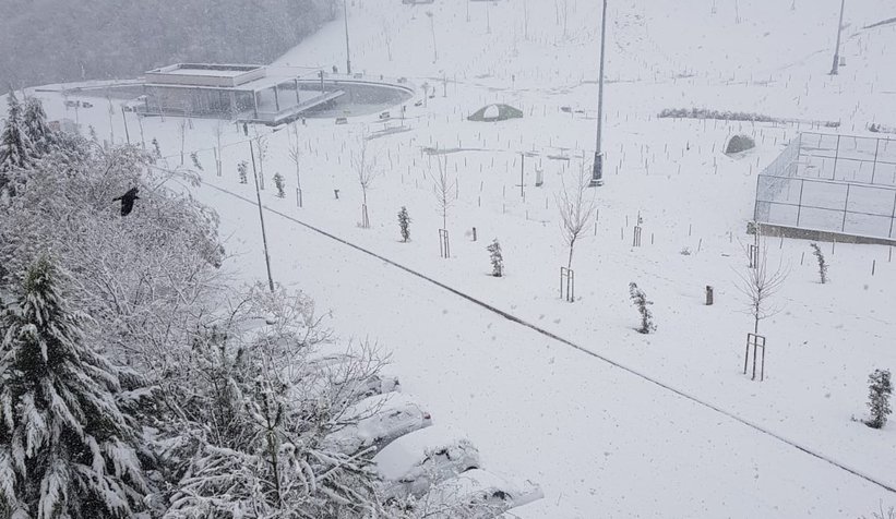 Sakarya'dan kar manzaraları