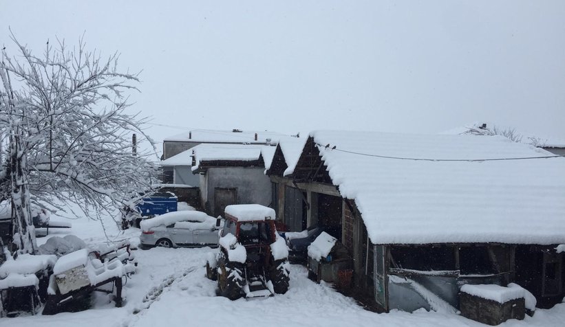 Sakarya'dan kar manzaraları