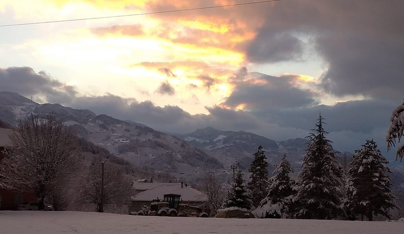 Sakarya'dan kar manzaraları