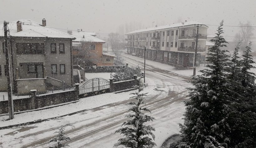 Sakarya'dan kar manzaraları