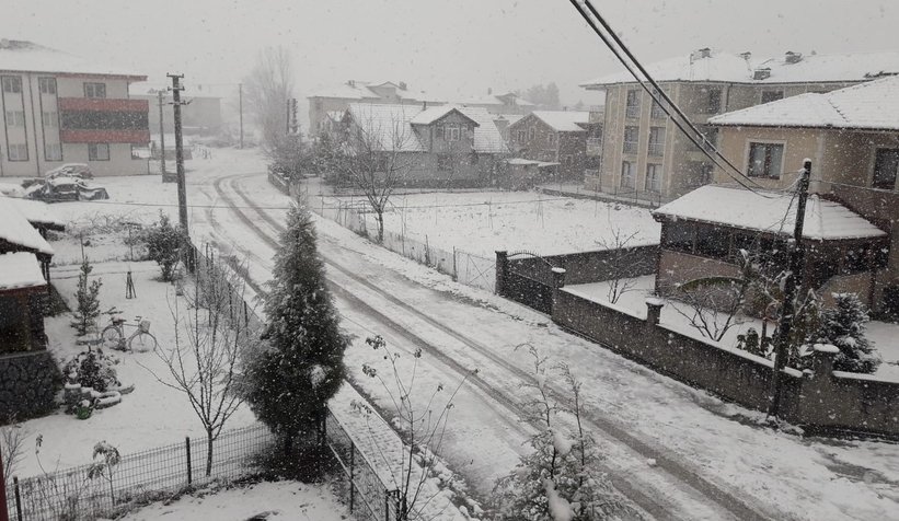 Sakarya'dan kar manzaraları