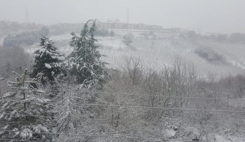 Sakarya'dan kar manzaraları