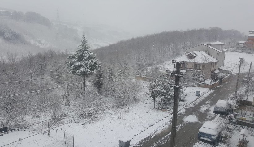Sakarya'dan kar manzaraları