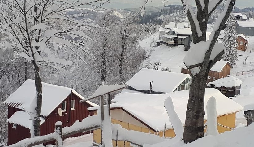 Sakarya'dan kar manzaraları