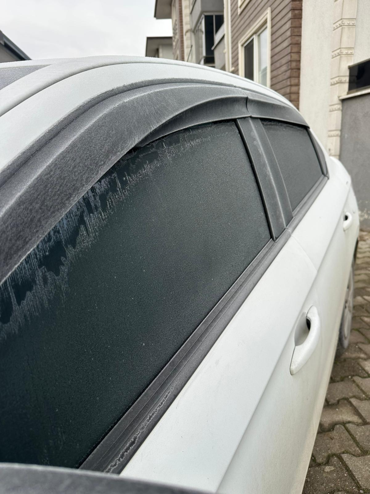 Sakarya güne böyle uyandı; Buz kesti