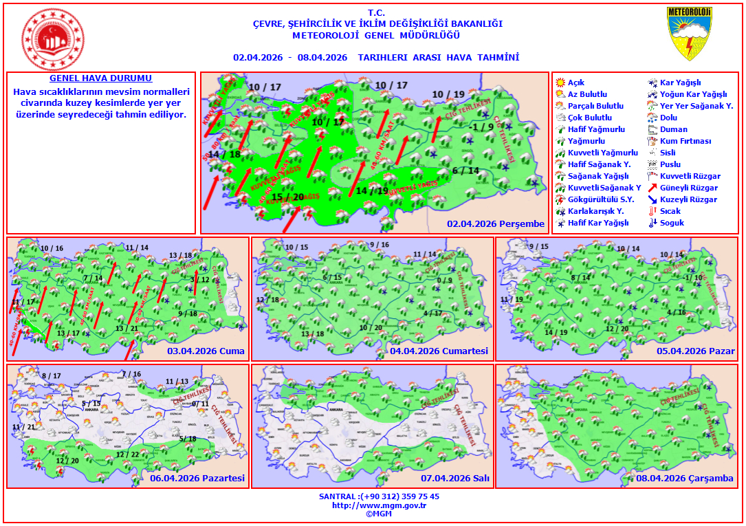 Sakarya için kuvvetli yağış uyarısı