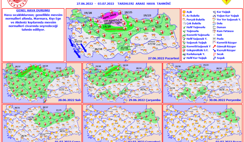 Sakarya için şiddetli yağış uyarısı