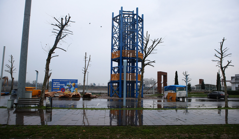 Sakarya Nehri'nde zipline projesinde son durum