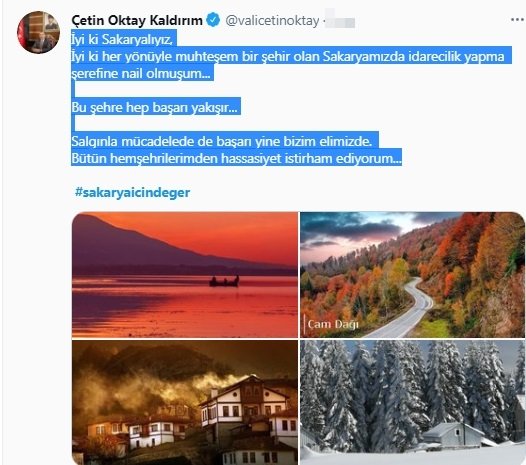 Sakarya sosyal medyada gündem oldu