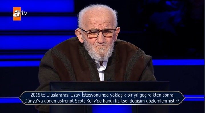 Sakaryalı 86 yaşındaki Abbas amca 100 bin TL'lik soruya ulaştı