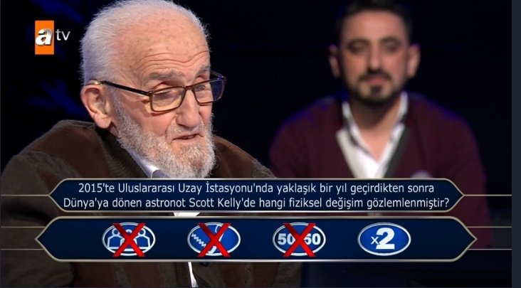 Sakaryalı 86 yaşındaki Abbas amca 100 bin TL'lik soruya ulaştı