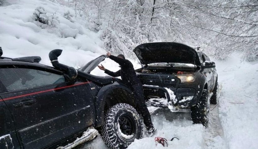 Sakaryalı off-roadcıların kar keyfi