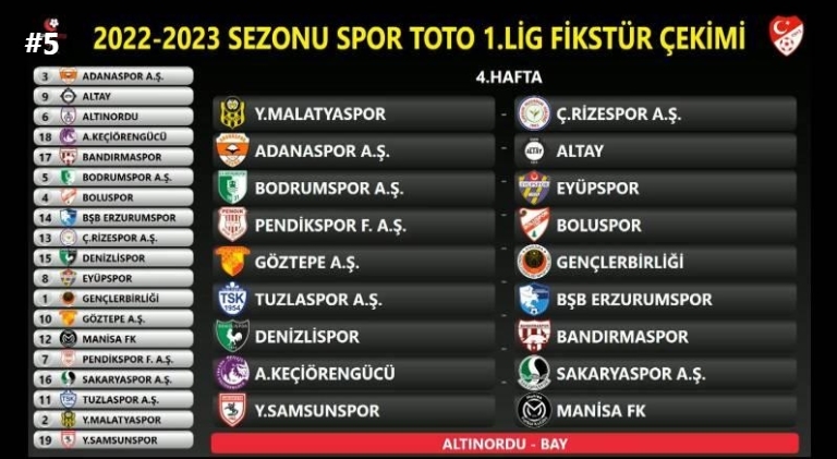 Sakaryaspor'un fikstürü belli oldu