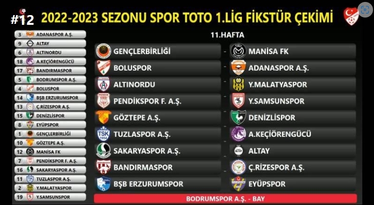 Sakaryaspor'un fikstürü belli oldu