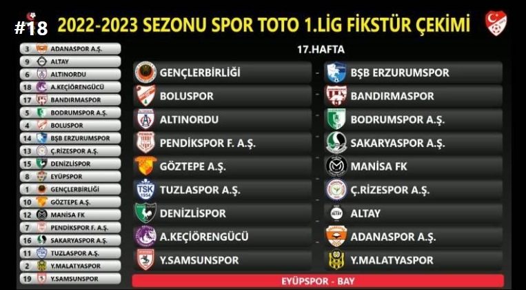 Sakaryaspor'un fikstürü belli oldu