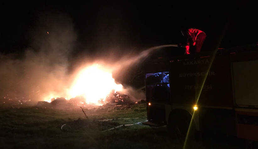 Saman yangını itfaiyeyi alarma geçirdi