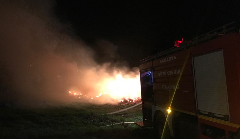 Saman yangını itfaiyeyi alarma geçirdi