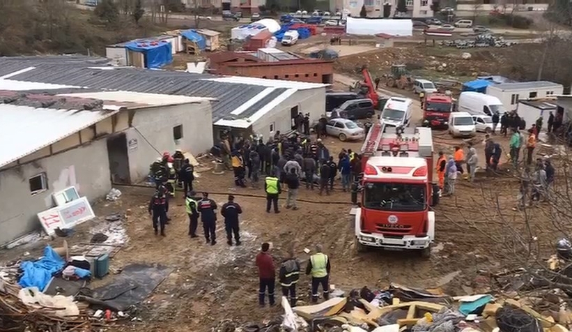 Şantiyede yangın faciası: 1 işçi hayatını kaybetti