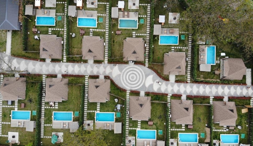 Sapanca'da bungalov evler bayramda doldu