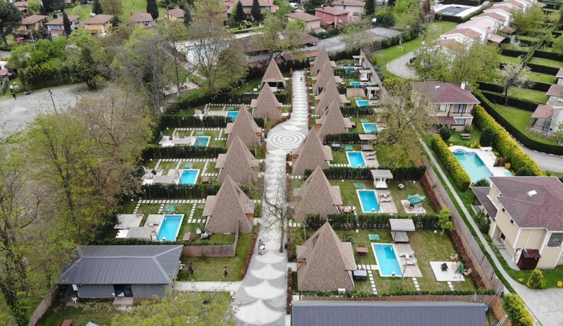 Sapanca'da bungalov evler bayramda doldu