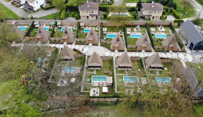 Sapanca'da bungalov evler bayramda doldu