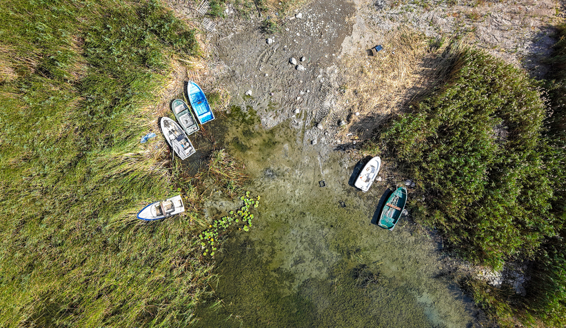 Sapanca Gölü'nde su seviyesi kritik eşiğin altına düştü