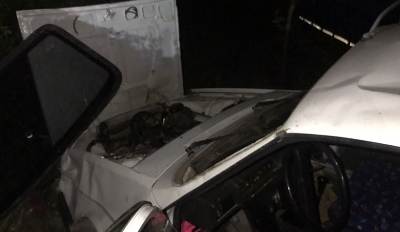 Şarampole uçan araçtan yaralı kurtuldu