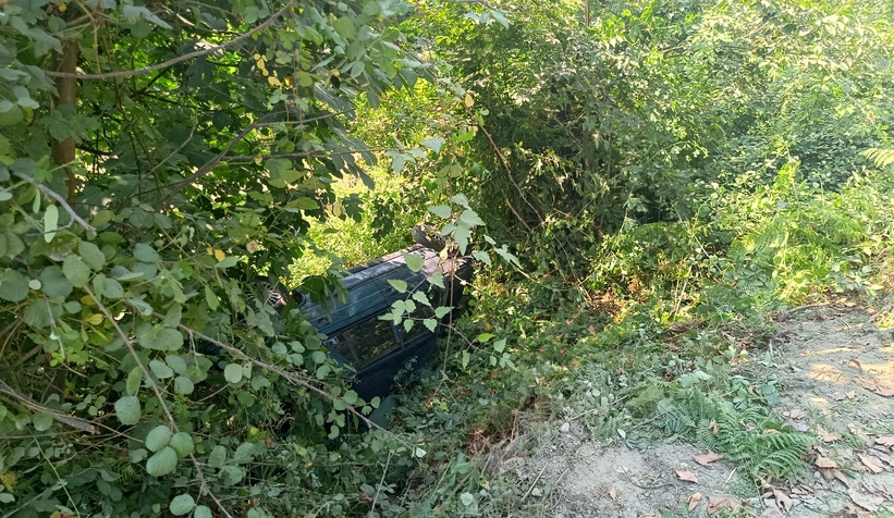 Şarampole uçan otomobil sürücüsü yaralandı