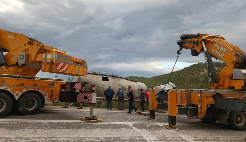 Şarampole uçmuştu, güçlükle çıkarıldı
