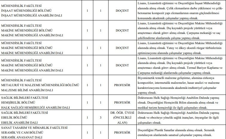 SAÜ 43 akademik personel alacak