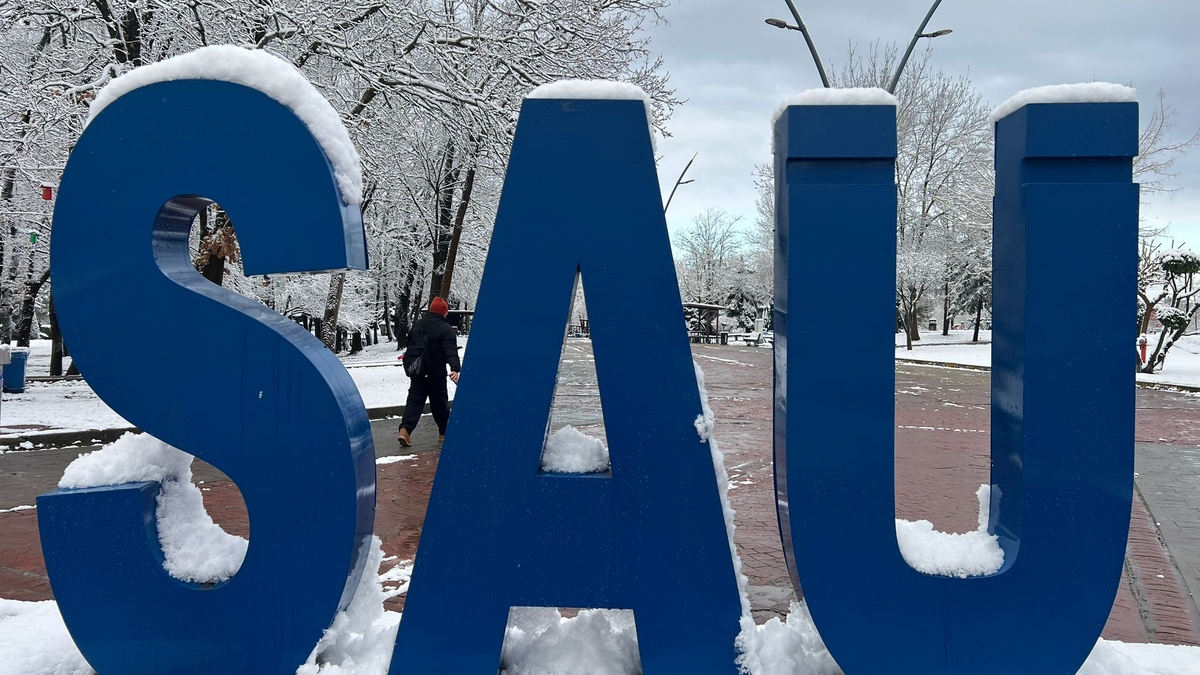 SAÜ Kampüsünden kar manzaraları