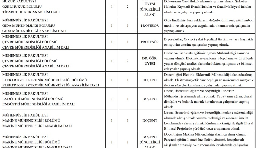 SAÜ'ye 46 öğretim üyesi alınıyor